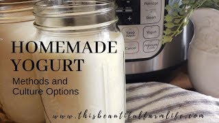 Homemade Yogurt Methods and Culture Options [upl. by Albertine]