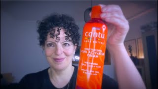 Cantu Moisturizing Curl Activator Cream  demonstration [upl. by Kcirdec]