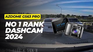 Azdome GS63 Pro  CamScore No 1 Ranking Dashcam 2024 [upl. by Akeihsat]