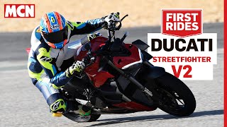 Ducatis Streetfighter V2 is easier and more engaging than the bigger V4  MCN Review [upl. by Griz]