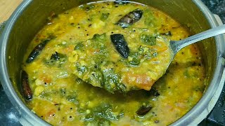 ಪಾಲಕ್ ದಾಲ್ ಫ್ರೈpalak dal recipe in KannadaDal tadkaPalak Dal fry dhaba Style in kannada [upl. by Tessil157]