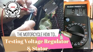 Battery Voltage  RegulatorRectifier amp Stator Test [upl. by Oicelem]