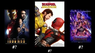 All 48 MCU Projects Ranked Iron ManDeadpool amp Wolverine [upl. by Cerveny720]