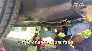 Repaint under chassis  car wheel cleaning [upl. by Lemhar]