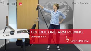 Exercise No 4  Oblique onearm rowing [upl. by Delcina944]