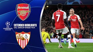 Arsenal vs Sevilla Extended Highlights  UCL Group Stage MD 4  CBS Sports Golazo [upl. by Constance]