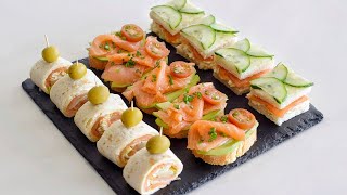 3 Recetas de CANAPÉS con Salmón Ahumado para tu Fiesta  Fáciles y Deliciosos  DarixLAB [upl. by Nanoc]