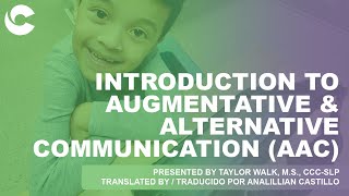 Introduction to Augmentative and Alternative Communication AAC [upl. by Berti]