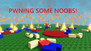 ROBLOX BUT I DESTROY NOOBS Combat initiation [upl. by Schriever988]