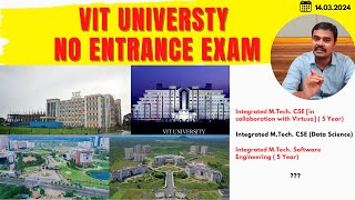 VIT UNIVERSITY  NO ENTRANCE EXAM COURSES vit2024 viteee2024tnea2024 engineering [upl. by Toomay]