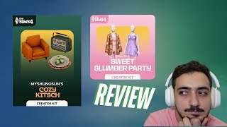 The Sims 4 Cozy Kitsch and Sweet Slumber Party Kits Review [upl. by O'Doneven]