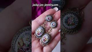 Fabulous Antique Micromosaic Earrings [upl. by Leiuqese]