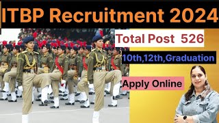 ITBP Recruitment 2024  Notification  ITBP New Vacancy [upl. by Angi265]