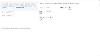 Problem 1220 Particle motion in Kinematics [upl. by Hobard]