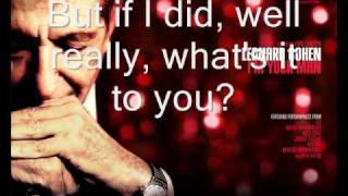 leonard Cohen Hallelujah  lyrics [upl. by Hsilgne]