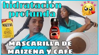 MASCARILLA DE MAIZENA Y CAFE PARA UN CABELLO SECO Y SIN BRILLO NATURALHAIR MASCARILLAHIDRATANTE [upl. by Eldwin50]