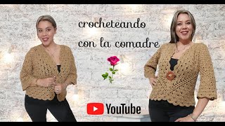 Cárdigan o saco hexagonal a crochet parte 1 💯 TODAS LAS TALLAS [upl. by Assiralc]