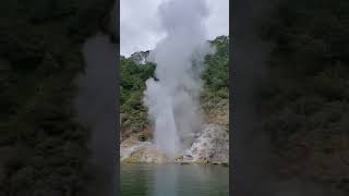 Geyser Erupts on Lake Rotomahana [upl. by Elvira]