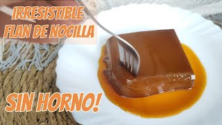 Receta de Flan Casero de Nocilla sin horno sin huevo muy fácil [upl. by Yvonne]