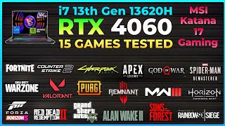 RTX 4060 Laptop i7 13th Gen 13620H  Test in 15 Games in 2024  MSI Katana 17 [upl. by Kyle]