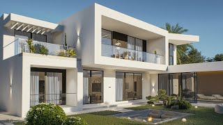 Luxury 4 Bedroom Modern House Design with an Indoor Pool  214 smq [upl. by Letrice]