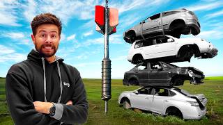 Can 4 Cars Stop Our GIANT Steel Dart [upl. by Megan]