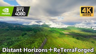 Testing new “Distant Horizons” and “ReTerraForged” Combination  Minecraft [upl. by Enid330]