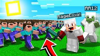 100 NOOBS vs HUNGER GAMES in Minecraft in Minecraft with RageElixir amp AA12 [upl. by Esinert]