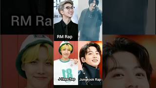 Rm rap vs Suga rap vs jhope rap vs Jungkook rapbtsrmsugajhopejkkpop [upl. by Tonie87]