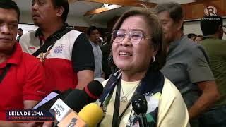 De Lima comments on congressional hearings on budget POGOs [upl. by Mailli]