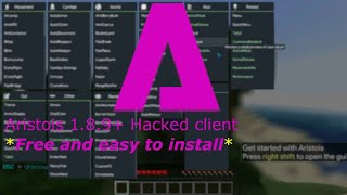 Minecraft Aristois hacked client 189 FREE [upl. by Niowtna]