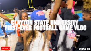 🧡CLAYTON STATE UNIV FIRSTEVER FOOTBALL GAME 🏈  VLOG 💙 [upl. by Naimed]