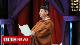 Japans new emperor enthroned in ancient ritual  BBC News [upl. by Oiramej]