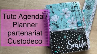 Tuto Agendaplanner spirale sans machine Artemio Good Vibespartenariat Custodeco💖 Diy scrapbooking [upl. by Onailerua]