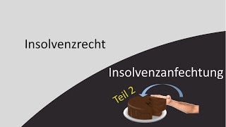 Insolvenzrecht 7  Insolvenzanfechtung Teil 2 [upl. by Ripp]