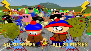 ALL 2D SANIC CLONES MEMES Vs ALL 3D SANIC CLONES MEMES NEXTBOT v1 To v9 [upl. by Clere311]