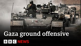 Israeli “ready” for Gaza ground offensive to “demolish Hamas”  BBC News [upl. by Aronle]