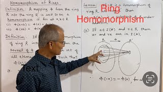 Homomorphism of Rings Definition Kernel of Homomorphism Lemmas and examples Lecture 6 [upl. by Akamaozu]