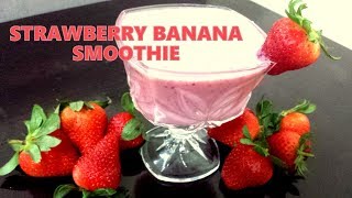 How to make a strawberry banana smoothie [upl. by Asilec804]