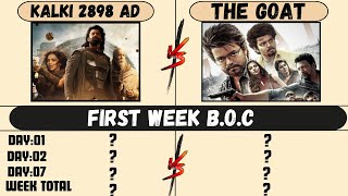 Kalki 2898 AD vs THE GOAT  1st Week Box Office Collection 💥💥 kalki2898ad Prabhas thalapathyvijay [upl. by Lleruj]