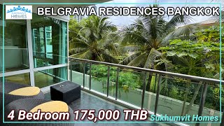 Luxury Condo For Rent Belgravia Residences 4 Bedroom 175000 THB Monthly [upl. by Ttirrem994]