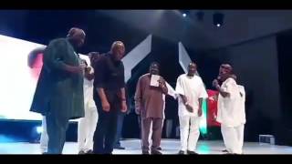 TONY ELUMELU and FEMI OTEDOLA joined music icon CHIEF COMMANDER EBENEZER OBEY on stage [upl. by Uwkuhceki22]