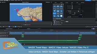 MAGIX Travel Maps Objektschatten und Wolken in die Reiseroute einfügen [upl. by Moir]
