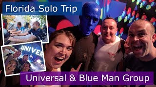 Day 4  Universal and Blue Man Group Florida  Walt Disney World solo trip  Florida 2017 [upl. by Yadrahs828]