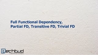 Fully Functional Dependency Partial FD Transitive FD and Trivial FD  Database Management System [upl. by Meneau]