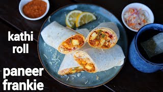 paneer frankie recipe with frankie masala  paneer kathi roll  पनीर काठी रोल्स  paneer wrap recipe [upl. by Areval]