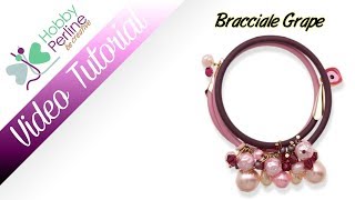 Bracciale GRAPE  TUTORIAL  HobbyPerlinecom [upl. by Botti]