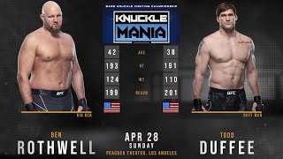 BEN ROTHWELL vs TODD DUFFEE Full Fight BKFC [upl. by Kyd]