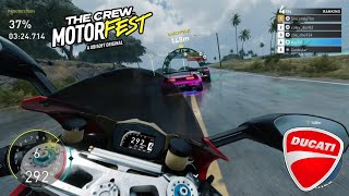 Using the DUCATI PANIGALE R in 1ST PERSON POV in the Grand Race REALISTIC  The Crew Motorfest [upl. by Acinyt]