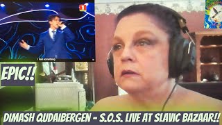 Dimash Qudaibergen  SOS LIVE at the Slavic Bazaar Reaction Ive been Dimashed [upl. by Nonnahc897]